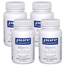 퓨어 인캡슐레이션스 빌베리 160mg 캡슐, 120정, 4개