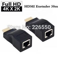 [해외] 30 m 4 k hdmi 2.0 단일 rj45 cat5e cat6 패시브 hdcp 1080 p 4 k 해상도 hdmi 익스텐더 리피터 3d hdtv hdpc ps3 stb, adapter