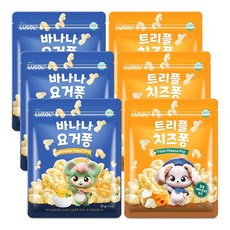 바나나요거퐁/트리플치즈퐁 6봉, 바나나요거퐁3봉+트리플치즈퐁3봉, 25g, 6개