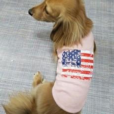 Lo3베드샵_§§애견의류 design sano 성조기나시 애견의류 반려동물의류 반려견의류 귀여운강아지옷 반려견옷+gda찜★, 콕_＠★핑크1세트