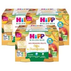 HIPP 힙 콩포트 과일 퓨레 4~6개월이후 4가지맛 4개입 125g 3팩