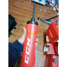 CCM 아이스하키 물통 물병 레드0.6L, 뉴 레드-0.9L+ 튜브 스트로우(SET)