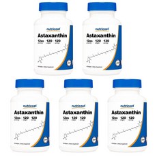 Nutricost 뉴트리코스트 아스타잔틴 12mg, 120정, 5개