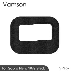 Vamson 방풍 바람 폼 소음 감소 커버 케이스 고프로 히어로 10 9 윈드 스크린 블랙 카메라 스폰지 보호 VP657