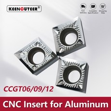알루미늄 SCLCR 외부 터닝 공구 블레이드 선반 부품 CNC 커터용 카바이드 인서트 CCGT060202 CCGT09T304 CCGT120408 AK H01, [01] CCGT060202-AK H01, 01 CCGT060202-AK H01, 1개