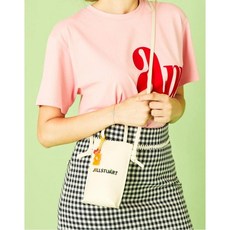 질스튜어트 악세서리 20FW [PAPER WALLET] 아이보리 가죽 하리보 젤리 참장식 미니 크로스백 JAWA0F965I2