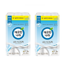 깨끗한나라 3겹 데코 더 순수 천연펄프 롤화장지 27m, 2개, 30롤