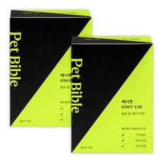  펫바이블 에너캣 고양이 피로회복제 노묘 타우린 활력 도움 영양제 (No 카페인), 기력회복, 자양강장, 2개 