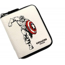 코치 지갑 남성 두번 접는 주머니 COACH미디엄 지퍼 마벨 캡틴 아메리카 MARVEL CAPTAIN AMERICA 1859가
