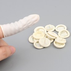 작업용 고무니트릴 손가락보호 장갑 골무 덮개 커버, 색상, 흰색, 1개