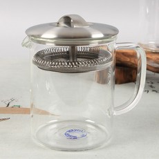 대만 일자 유리 표일배 400ml 소 티팟 티포트, 1개, 투명