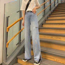 이노뱅크 F0161C 여성 캐주얼 찢어진 청바지 데님팬츠 찢청, S, 보여진 바와 같이