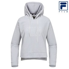 FILA 여성 고딕 로고 크롭 후드 티셔츠 FS2POA3551F_LGY