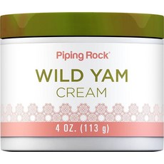 PIPING 파이핑 Rock Wild Yam Cream 크림 | 113.4g(4온스) 남성 및 여성용 GMO 프리 글루텐 프리 210411, Piping Rock 피핑락 Wild Yam Cream, 113.4g, 1개