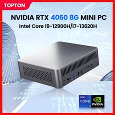 Topton 게이밍 미니 PC 인텔 i9 12900H i7 13620H NVIDIA GeForce RTX 4060 4050 데스크탑 컴퓨터 게이머 DDR4 NVMe 윈도우 11 W, 없음, 32GB, 46) 32GB DDR4 512GB NVMe - i7-