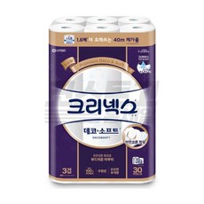 크리넥스 데코 & 소프트 두루마리 휴지 3겹 40m 30롤 1개 245324