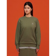 빈폴레이디스 [GREEN BEANPOLE] 카키 베이직 라운드넥 스웨트 셔츠 (BF0841N11H)