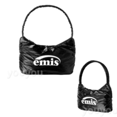 [YUYU] EMIS 이미스 Glossy Hobo Bag 글로시 셔링 호보백 블랙