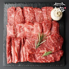 [우갓집] 1+암소 한우 모듬세트 등심 채끝 안심 갈비살 외 소고기 구이용, 1세트, 400g