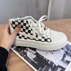 즈크화화블랙유행하이탑여성년봄가을