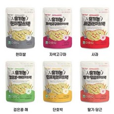 [자연박사]유기농 쌀과자 스틱 6종세트 아기과자스틱 가성비 국내산 유기농과자 세트 떡뻥 아기과자퍼프, 30g
