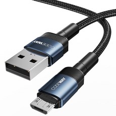 코드웨이 USB A타입-마이크로 5핀 케이블, 2m, 블루, 1개