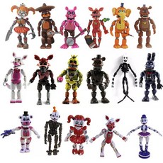 프레디의피자가게 PVC 액션 피규어 퍼즈베어 세트, 7 5Pcs