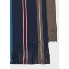 Paul Smith Colored stripe russell scarf 230420 RS Navy