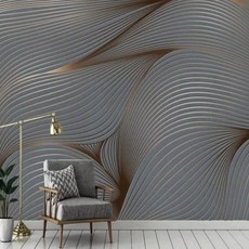 사용자 정의 3D 현대 화 복고풍 향수 추상 라인 사진 TV 소파 배경 3D 벽지 타일 벽 그림 전시 인테리어 미술 거실 예쁜 벽화 작품 꾸미기 대형 침실 밀대 도배 셀프 실크, (옵션) # 1㎡