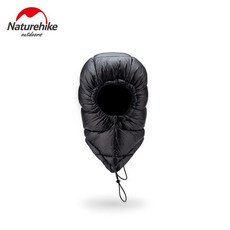 네이처하이크 New 90% White Goose Down Hat 초경량 겨울 따뜻한 모자 방수 경량 야외 캠핑 하이킹 등산 모자, 검은색