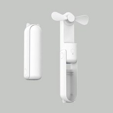 휴대용 접이식 전기 선풍기 3 in 1 미니 쿨링 경량 가방 펜던트 선풍기 학생 소형, White, 1개