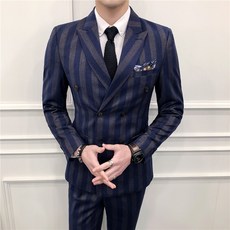 남성 무대복 433# 신랑 정장 세트 결혼 직업 반려인 줄무늬 작음3종 뉴타임즈 Z