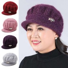 브이와이 [VY] 여성 캡 스웨터 극세사 실버세대 라이닝 FW 펄사 보온 FUR 모자, C6340_퍼플, 1개