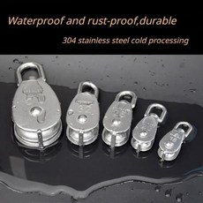 스테인레스 도르래 싱글 휠 로터리 리프팅 로프 블록 해양 견인 호이스트 M15, 02 m32, 한개옵션1