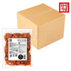 [팔도맛쟁이] 한성 대용량 반찬 연근조림, 1kg, 10개
