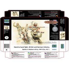 Master Box Hand to Hand Combat British and German Infantry N. Africa WWII (5) Figure Model Buildin, 단일상품