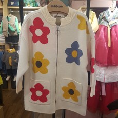 밀리밤 MLCK20S52 롱 꽃 가디건