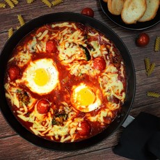 비프에그인헬 (2인분) 간단 밀키트 소고기 토마토 달걀 바게트 방울토마토 치즈 브런치메뉴