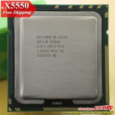 마더보드 인텔 제온 X5550 CPU 프로세서 2.66GHz LGA1366 8MB L3 캐시 쿼드 코어 서버 X 5570, 한개옵션0