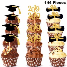 그래듀에이션 컵케이크 토퍼스 2019 그래듀에이션 투스픽스 콩그래츠 grads 클래스 of 2019 케이크 토퍼스 포 그래듀에이션 파티 데코레이션 서플리스 90, 1