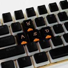 (샵타스틱) 고스트유령 반투명 키캡 WASD방향키 기계식 키보드 캡, 1개, WASD 투광 원형 높이