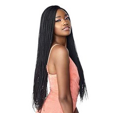 Sensationnel Braided Swiss Lace Wig Cloud 9 4X4 Lace Parting Micro Box Braid 28 (1pack 1B), 1B_1-pack, 1B, 상세 설명 참조0
