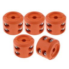 STK 5pcs ATV UTV 윈치 분할 케이블 후크 스톱 스토퍼 세트 고무 쿠션 오렌지, 64x50mm