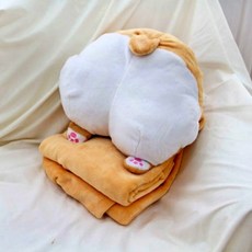 웰시코기 쿠션 담요 세트 극세사 캐릭터 손난로 쿠션 담요