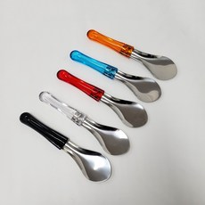 크리스탈 스패츌라 4색 26cm 젤라또 아이스크림 빙수 스패츌러 스파출라 주걱 스테인리스, 투명, 1개