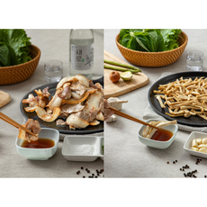 국내산 돼지고기 뒷고기 특수부위 돈차돌 300g 한우 오드레기 200g 세트, 1개