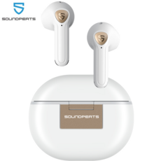 SOUNDPEATS Air3 Deluxe HS Bluetooth V5.2 고해상도 LDAC 14.22mm 스피커 터치 컨트롤 통화 소음 차단 인이어 감지 무선, Black 2, white