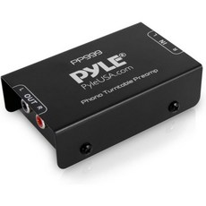 Pyle Phono Turntable Preamp 12V DC 어댑터로 구동되는 RCA 입력 출력 및 저소음 작동이 가능한 미, Single