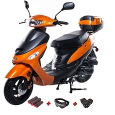 [미국] 506437 X-PRO 50cc Moped Scooter Gas Moped 50cc Scooter Street Bike (Orange), Orange