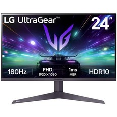 LG 24GS50FB 24인치 FHD 1920 x 1080 UltraGear Gaming 모니터180Hz 1ms MBR HDR10 AMD FreeSync HDMI Display
